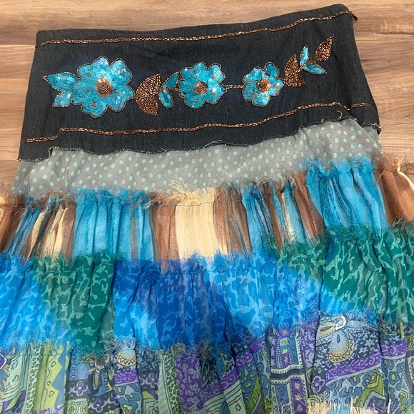 Twenty One Multicolor Patchwork Midi Skirt - Picture 3 of 6